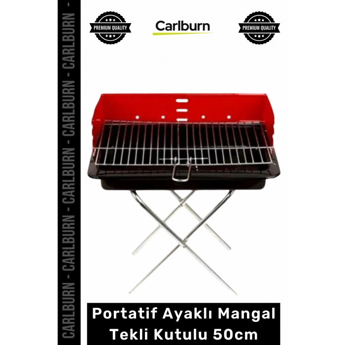 #Mangal Profesyonel Kalite Kamp Piknik Lüx Pervazlı Portatif Ayaklı Mangal Tekli Kutulu 50cm