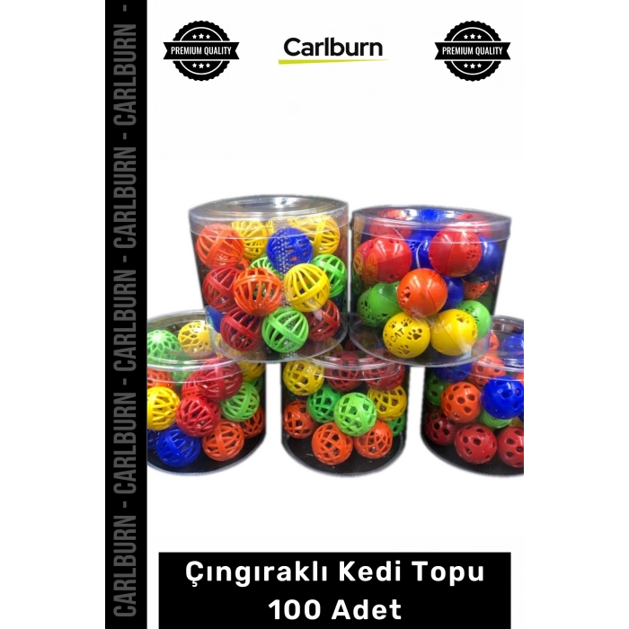 Özel Üretim Renkli Eğlenceli İnteraktif Sesli Dayanıklı Plastik Toptan Çıngıraklı Kedi Topu 100 Adet