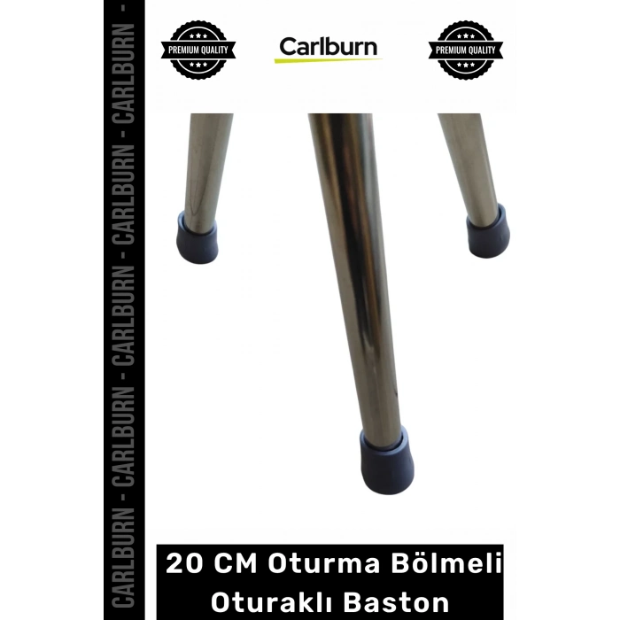 #Baston Dayanıklı Ergonomik Katlanabilir Hafif Kaymaz Taban 20 CM Oturma Bölmeli Oturaklı Baston
