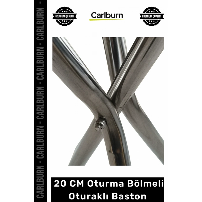 #Baston Dayanıklı Ergonomik Katlanabilir Hafif Kaymaz Taban 20 CM Oturma Bölmeli Oturaklı Baston
