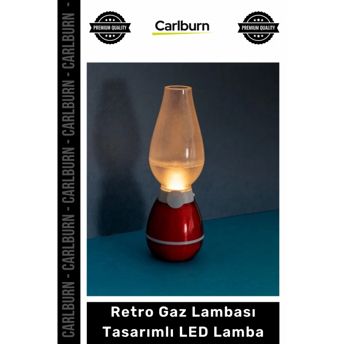 Özel Üretim Şarjlı Üfleme Sensörlü Nostaljik Dekoratif Masa Retro Gaz Lambası Tasarımlı LED Lamba