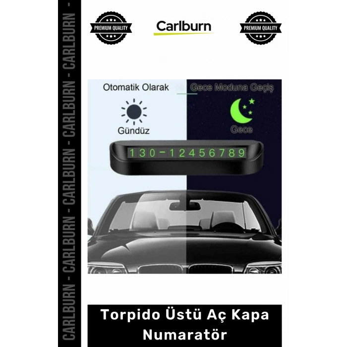 Özel Üretim Şık Tasarım Mıknatıslı Gizli Park Telefon Kartı Oto Araç Torpido Üstü Aç Kapa Numaratör