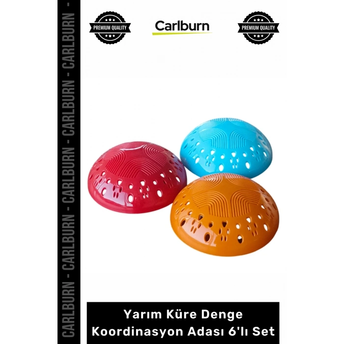 Özel Üretim Eğitici Spor Gelişim Duyusal Parkur Çocuk Yarım Küre Denge Koordinasyon Adası 6lı Set