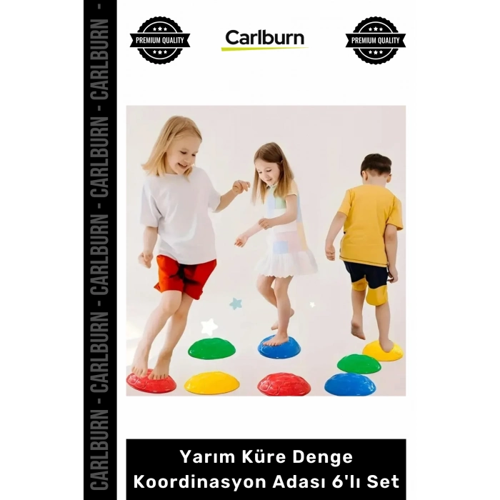Özel Üretim Eğitici Spor Gelişim Duyusal Parkur Çocuk Yarım Küre Denge Koordinasyon Adası 6lı Set