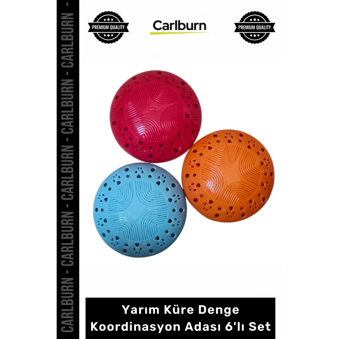 Özel Üretim Eğitici Spor Gelişim Duyusal Parkur Çocuk Yarım Küre Denge Koordinasyon Adası 6lı Set
