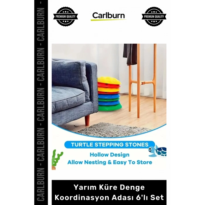 Özel Üretim Eğitici Spor Gelişim Duyusal Parkur Çocuk Yarım Küre Denge Koordinasyon Adası 6lı Set