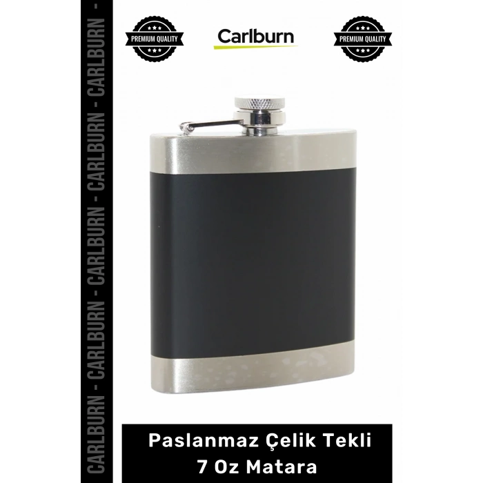 Özel Üretim Şık Kamp Cep Tipi Sızdırmaz Kapak Kaliteli Metal Paslanmaz Çelik Tekli 7 Oz Matara Siyah