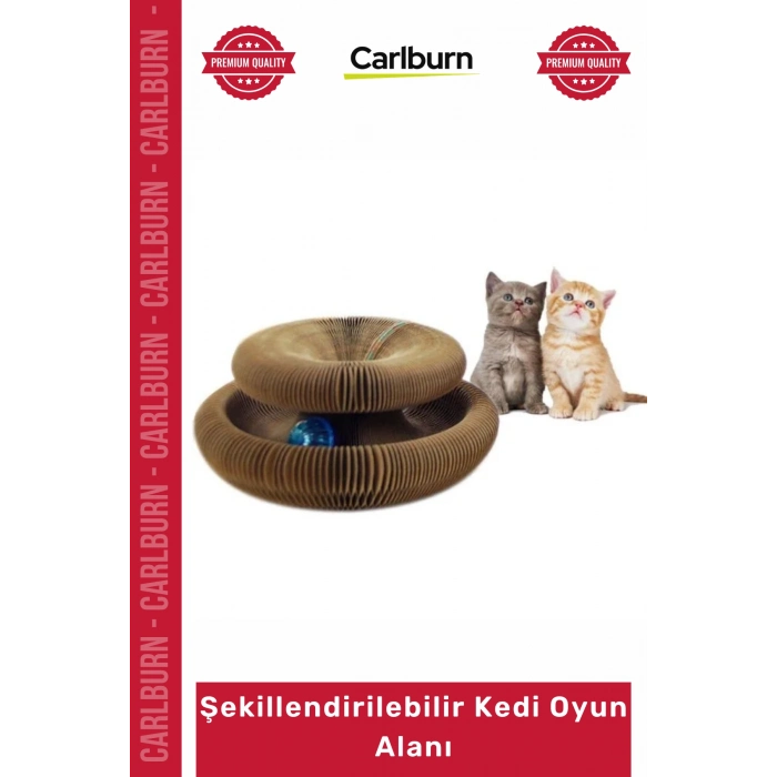 Zilli Toplu Oluklu Kağıt Dayanıklı Güçlü Egzersiz Yatağı Şekillendirilebilir Kedi Oyun Alanı