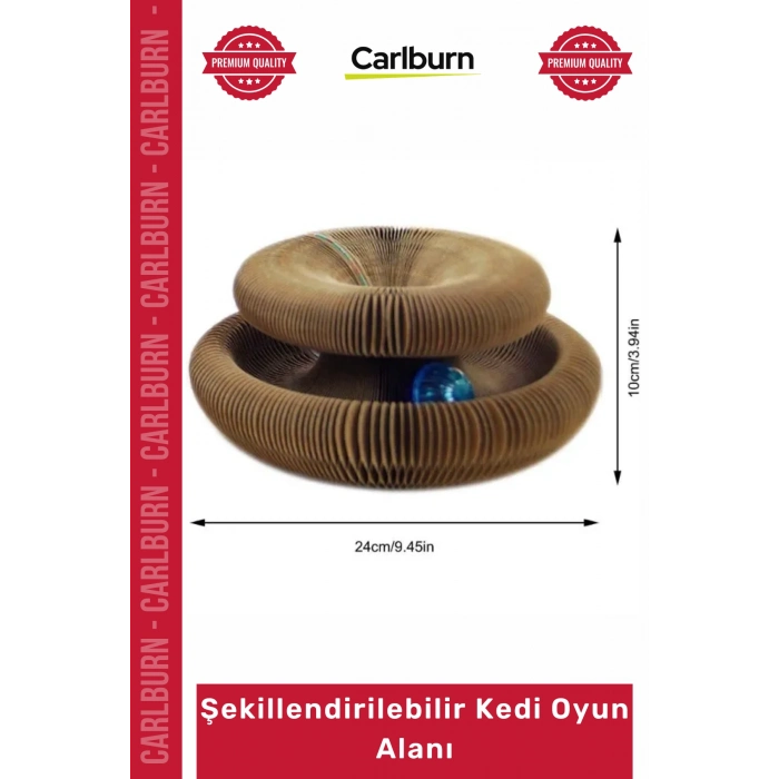 Zilli Toplu Oluklu Kağıt Dayanıklı Güçlü Egzersiz Yatağı Şekillendirilebilir Kedi Oyun Alanı