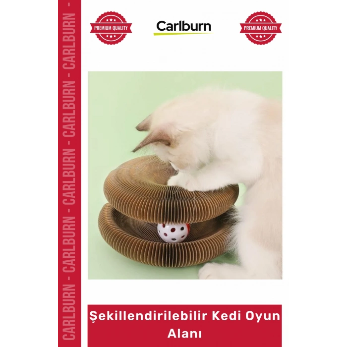 Zilli Toplu Oluklu Kağıt Dayanıklı Güçlü Egzersiz Yatağı Şekillendirilebilir Kedi Oyun Alanı