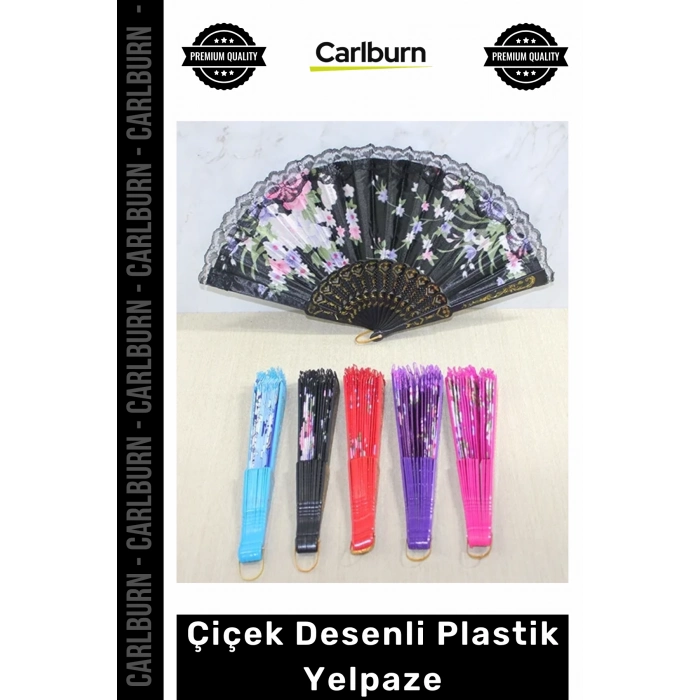 Özel Üretim Çiçek Desenli Katlanabilir Hafif Dayanıklı Pratik Dekoratif Hediyelik Plastik Yelpaze