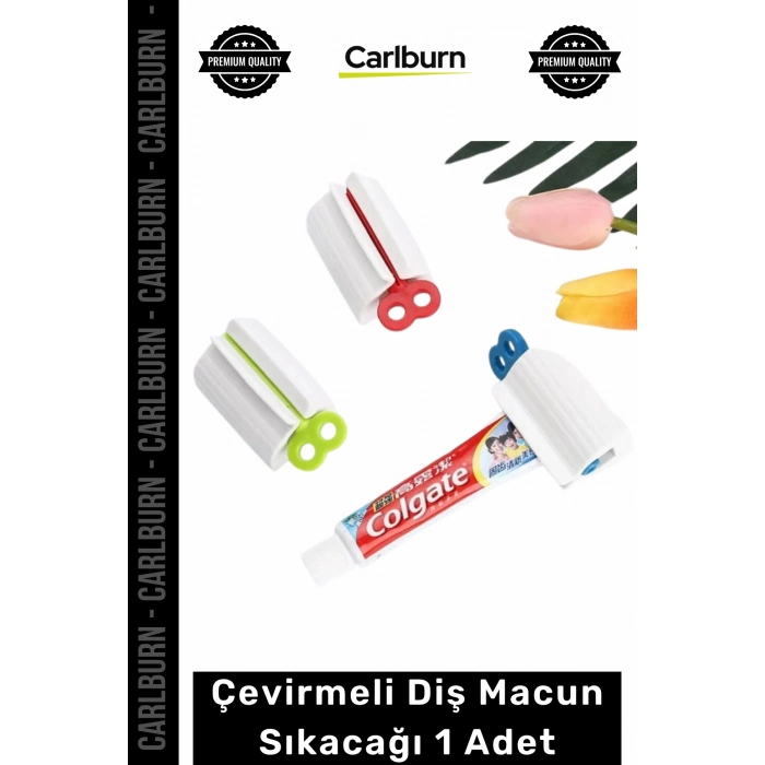Pratik Ergonomik Tasarruf Sağlayan Kaliteli Banyo Aparatı Çevirmeli Diş Macun Sıkacağı 1 Adet