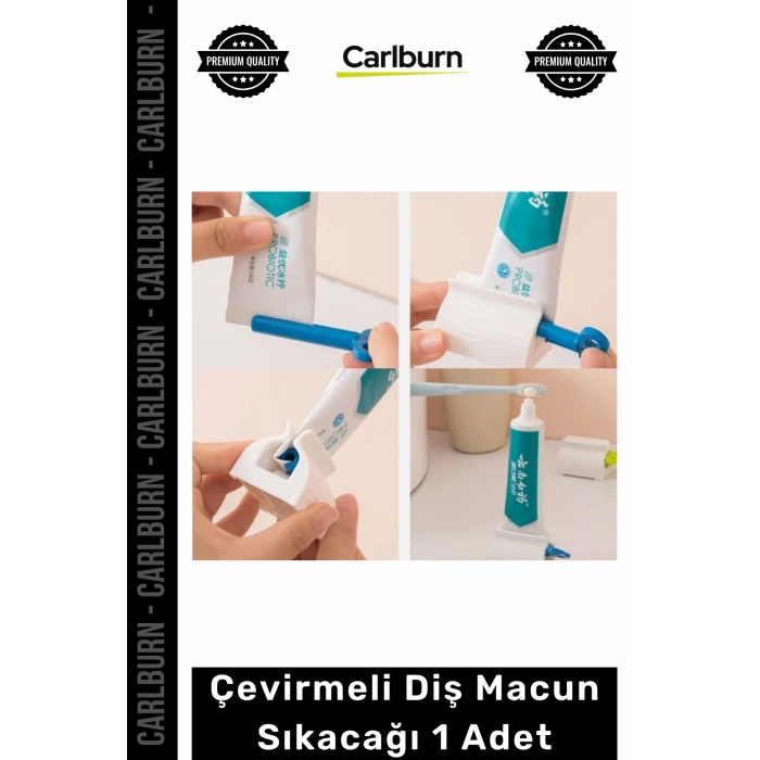 Pratik Ergonomik Tasarruf Sağlayan Kaliteli Banyo Aparatı Çevirmeli Diş Macun Sıkacağı 1 Adet