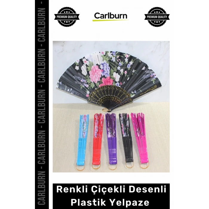 Özel Üretim Renkli Çiçekli Desenli Estetik Zarif Hafif Katlanabilir Dans Gösteri Şık Plastik Yelpaze