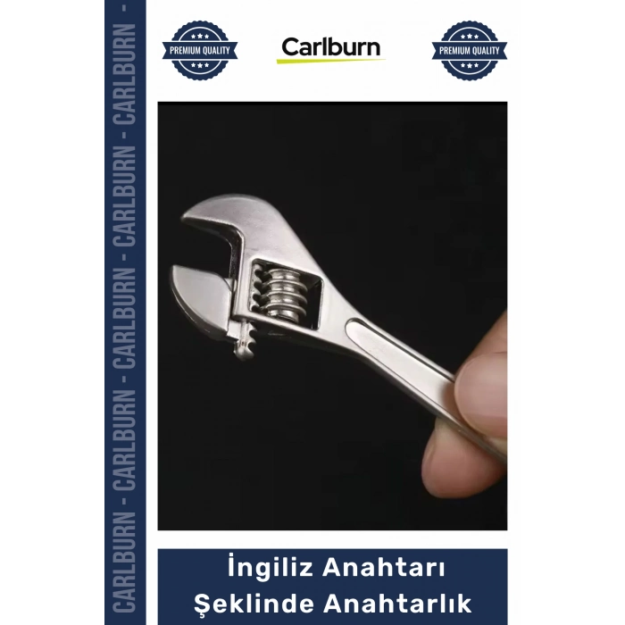 Özel Üretim Ayarlanabilir Metal Somunlu Şık Hediye Fonksiyonel İngiliz Anahtarı Şeklinde Anahtarlık