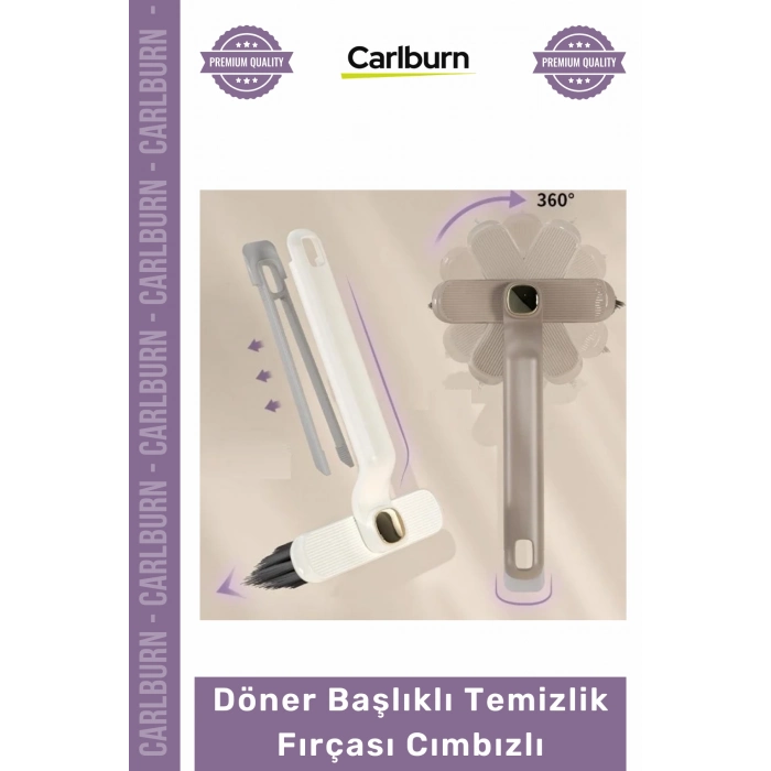 Zemin Fayans Derz Pencere Köşe Banyo Mutfak Pratik Döner Başlıklı Temizlik Fırçası Cımbızlı