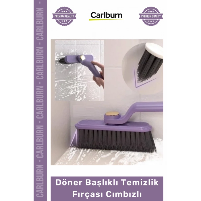 Zemin Fayans Derz Pencere Köşe Banyo Mutfak Pratik Döner Başlıklı Temizlik Fırçası Cımbızlı