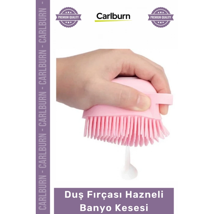 #Banyo Yumuşak Silikon Masaj Etkili Vücut Kesesi Şampuan Bölmeli Duş Fırçası Hazneli Banyo Kesesi