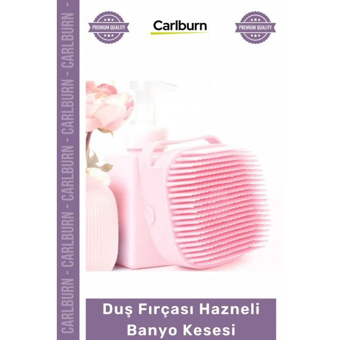 #Banyo Yumuşak Silikon Masaj Etkili Vücut Kesesi Şampuan Bölmeli Duş Fırçası Hazneli Banyo Kesesi