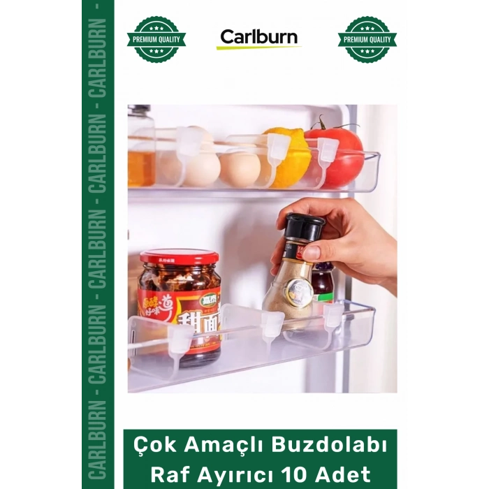 Mutfak Kiler Organizer Dayanıklı Düzenleyici Set Çok Amaçlı Buzdolabı Raf Ayırıcı 10 Adet