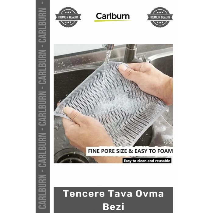 Özel Üretim Naylon Çizmez Alüminyum Rengi 20x20 Cm Çok Amaçlı Mutfak Bulaşık Tencere Tava Ovma Bezi