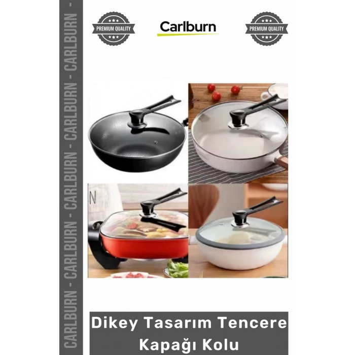 Ergonomik Isıya Dayanıklı Şık Mutfak Aksesuarı Parça Tutacak Dikey Tasarım Tencere Kapağı Kolu