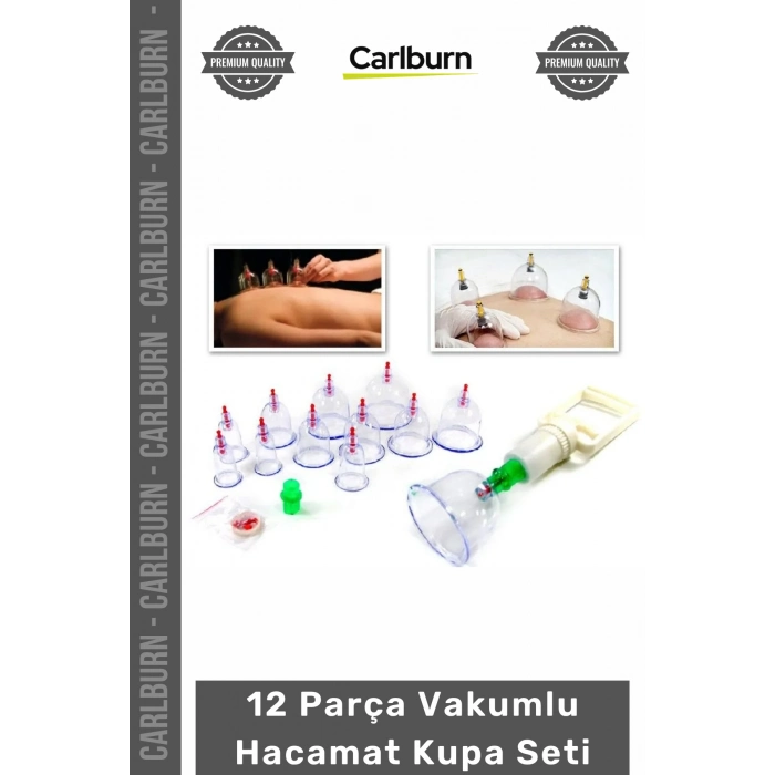 #Hacamat Profesyonel Kaliteli Selülit Giderici Masaj 12 Parça Vakumlu Hacamat Kupa Çekme Seti