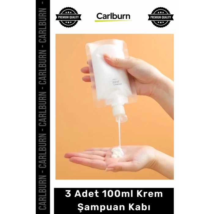 Özel Üretim Sızdırmaz Seyahat Tipi Kozmetik 3 Adet 100ml Krem Şampuan Kabı Tekrar Kullanılabilir Set