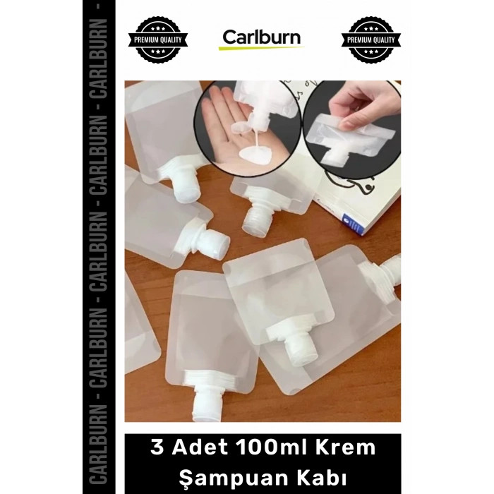 Özel Üretim Sızdırmaz Seyahat Tipi Kozmetik 3 Adet 100ml Krem Şampuan Kabı Tekrar Kullanılabilir Set