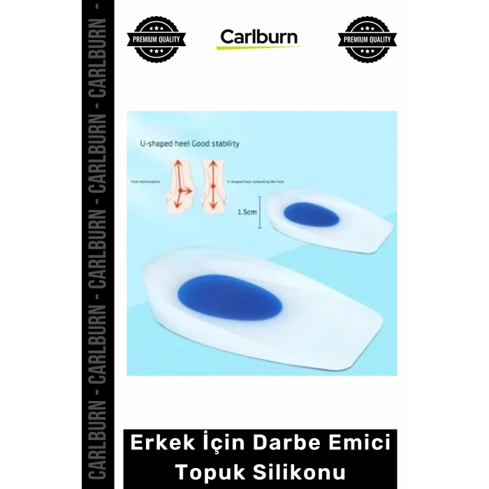 Özel Üretim Konfor Pedi Mavi Destek Bölgesi Yumuşak Ortopedik Erkek İçin Darbe Emici Topuk Silikonu
