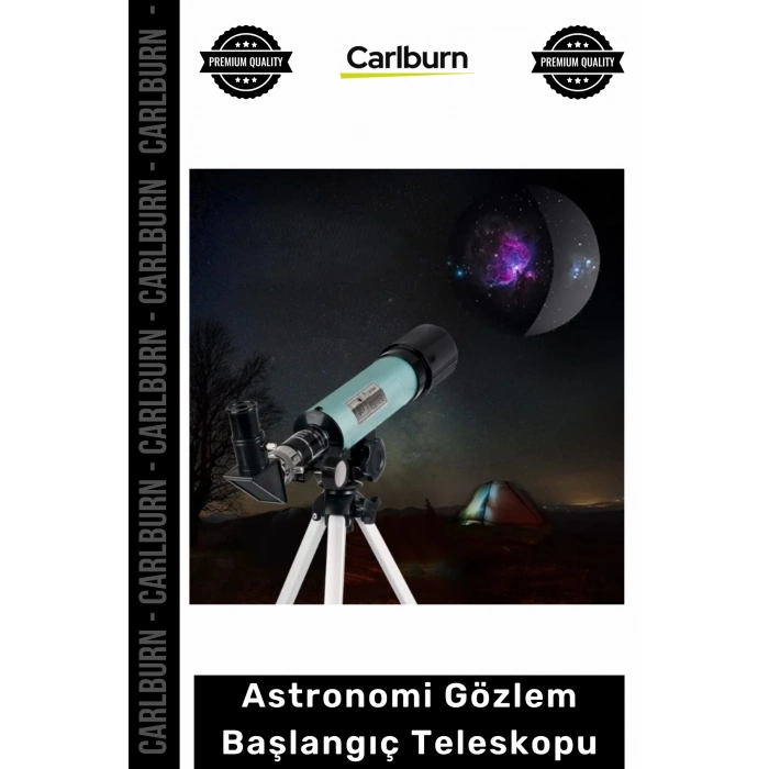Özel Üretim Profesyonel 50mm Mercekli Uzay Refraktör Tripodlu Astronomi Gözlem Başlangıç Teleskopu