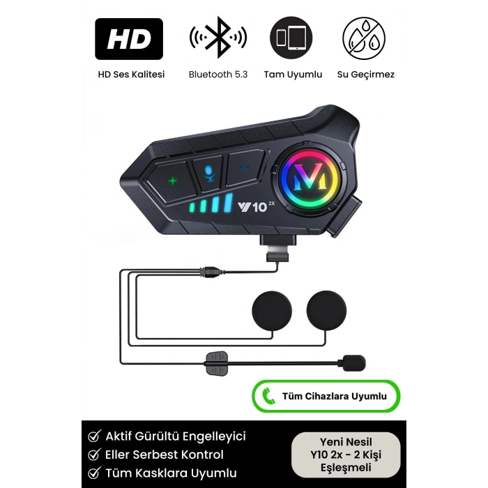 #Kulaklık Yeni Nesil Motosiklet Kask Interkom Mikrofonlu Gürültü Engelleyici Bluetooth Kulaklık
