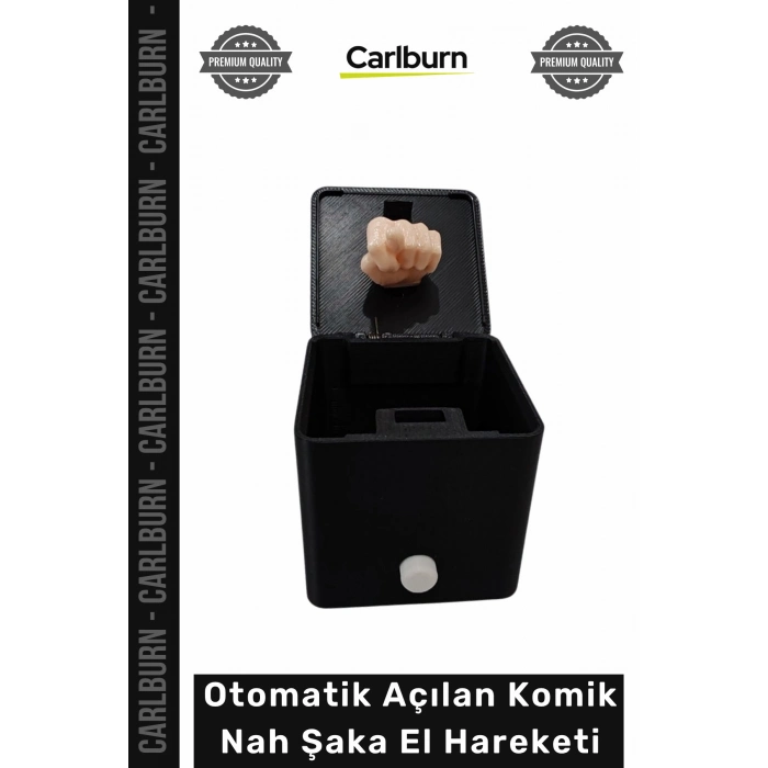 #Hediye 3D Baskılı Butona Basınca Otomatik Açılan Komik Şaka Nah El Hareket Hediyesi - Siyah Renk
