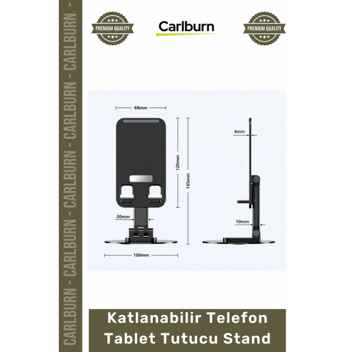 Özel Üretim 360 Derece Döner Mekanizma Portatif Kaymaz Katlanabilir Telefon Tablet Tutucu Stand