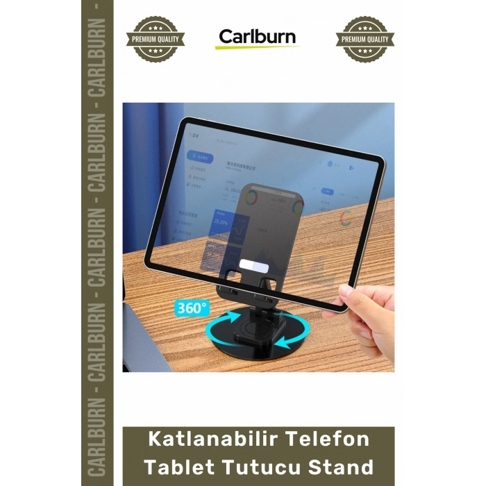 Özel Üretim 360 Derece Döner Mekanizma Portatif Kaymaz Katlanabilir Telefon Tablet Tutucu Stand