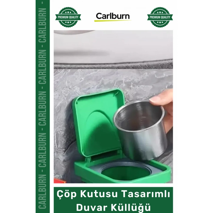 #OtoKüllük Balkon Teras Dekoratif Pratik Kapaklı Metal Hazneli Çöp Kutusu Tasarımlı Duvar Küllüğü
