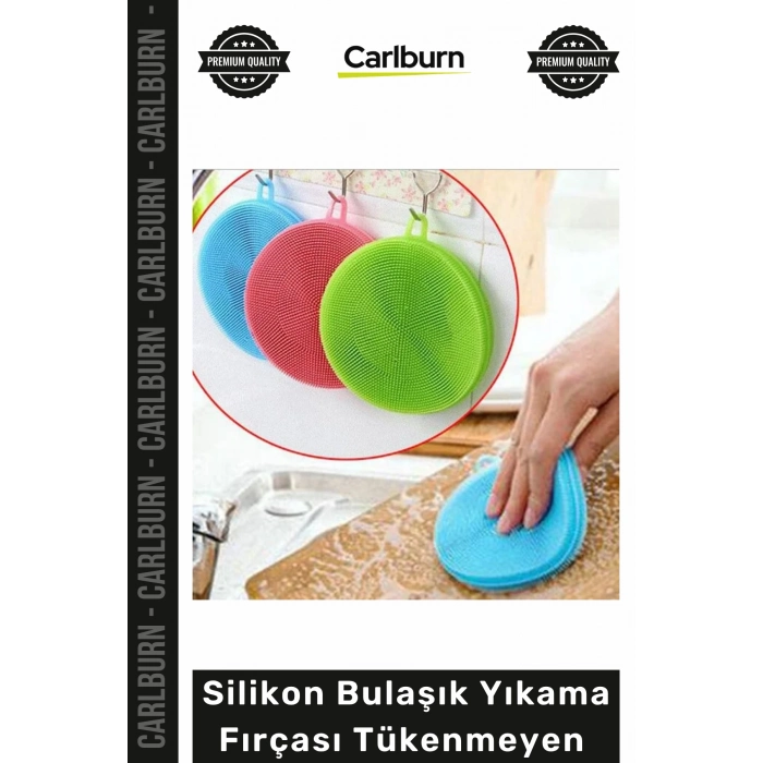 Özel Üretim Mutfak Temizleme Süngeri Esnek Renkli Silikon Bulaşık Yıkama Fırçası Tükenmeyen 2 Adet