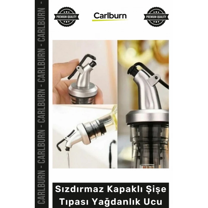 Premium Damlatmaz Ayarlı Döküm Mutfak Yağ Sirke Aksesuar Sızdırmaz Kapaklı Şişe Tıpa Yağdanlık Ucu