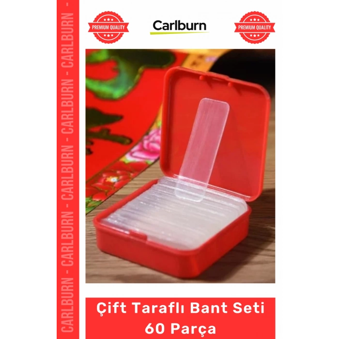 Nano Jel Şeffaf Süper Güçlü Yıkanabilir Tekrar Kullanılabilir Çift Taraflı Bant Seti 60 Parça