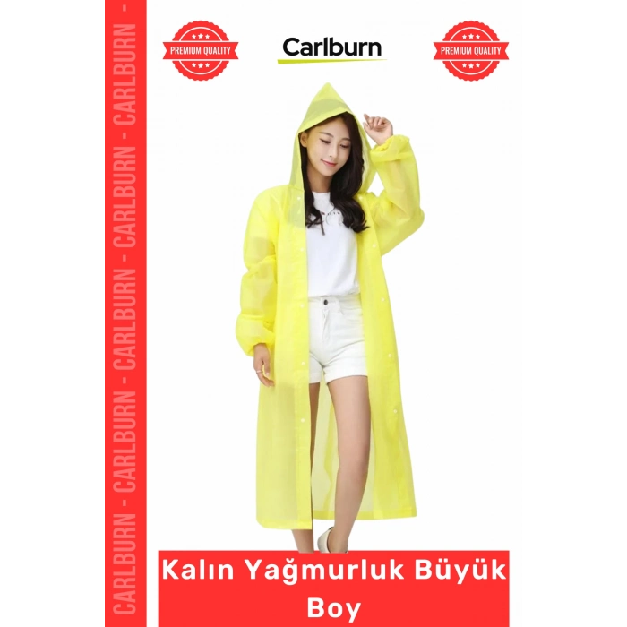 Özel Üretim Su Geçirmez Rüzgar Kesici Unisex Sarı Beyaz Gül Kurusu Uzun Kalın Yağmurluk Büyük Boy