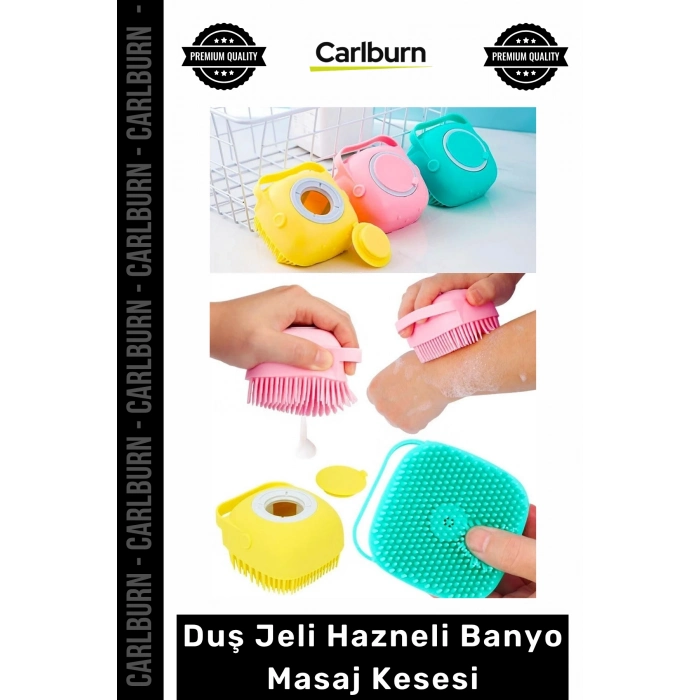 #BanyoKesesi Silikon Esnek Arındırıcı Gözenek Temizleyici Duş Jeli Hazneli Banyo Masaj Kesesi