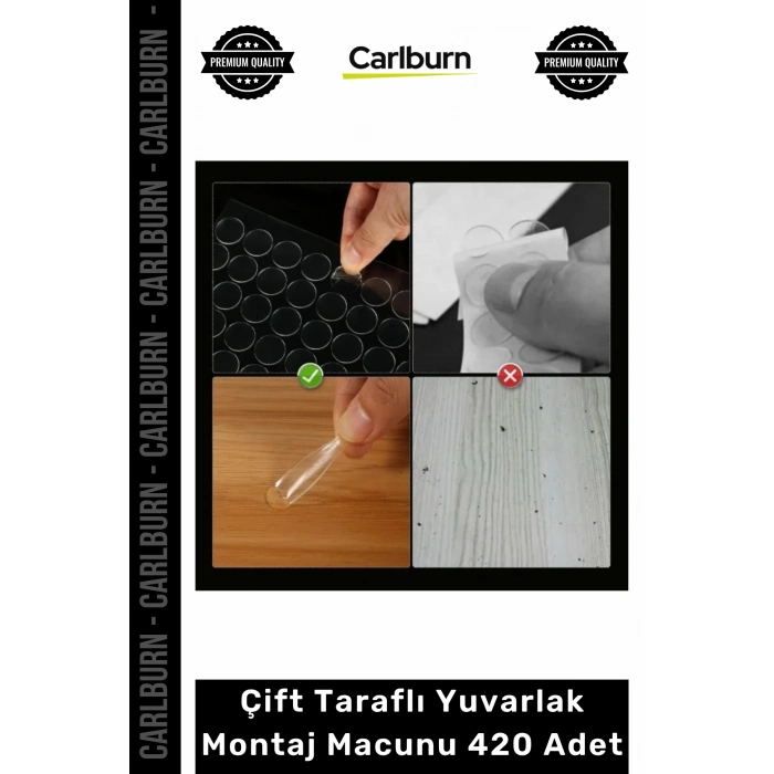 #MontajMacunu Güçlü Çift Taraflı Şeffaf Nano Adsorpsiyon Teknoloji Tak-Çıkar 420 Adet Montaj Macunu
