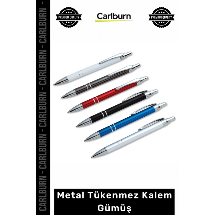 Özel Üretim Lüks Ofis Hediyelik Kaliteli Şık Tasarım Ergonomik İmza Metal Tükenmez Kalem Gümüş