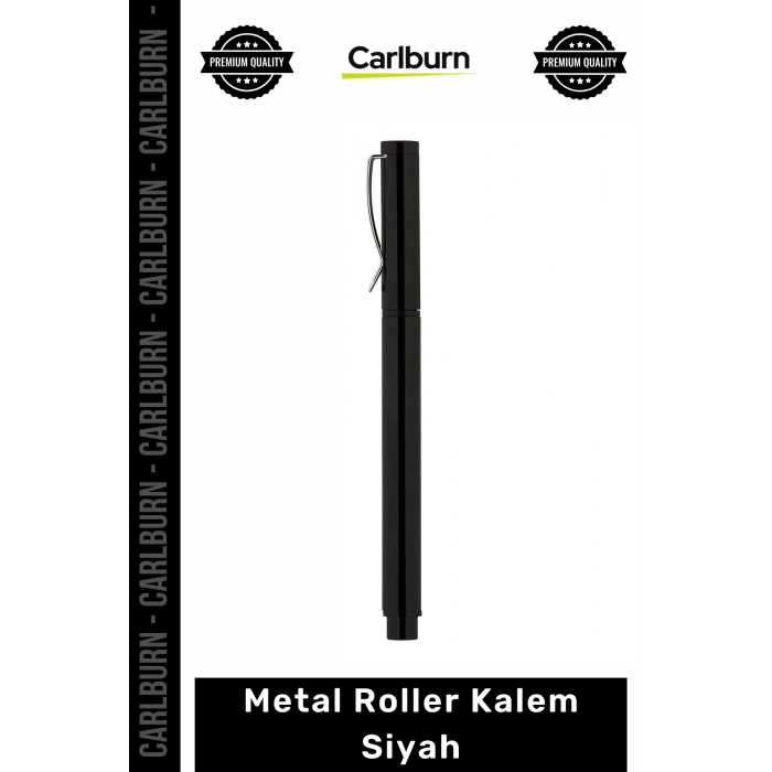 Özel Üretim Lüks Hediyelik Kurumsal Promosyon Ofis Aksesuarı Kaliteli Metal Roller Kalem Siyah