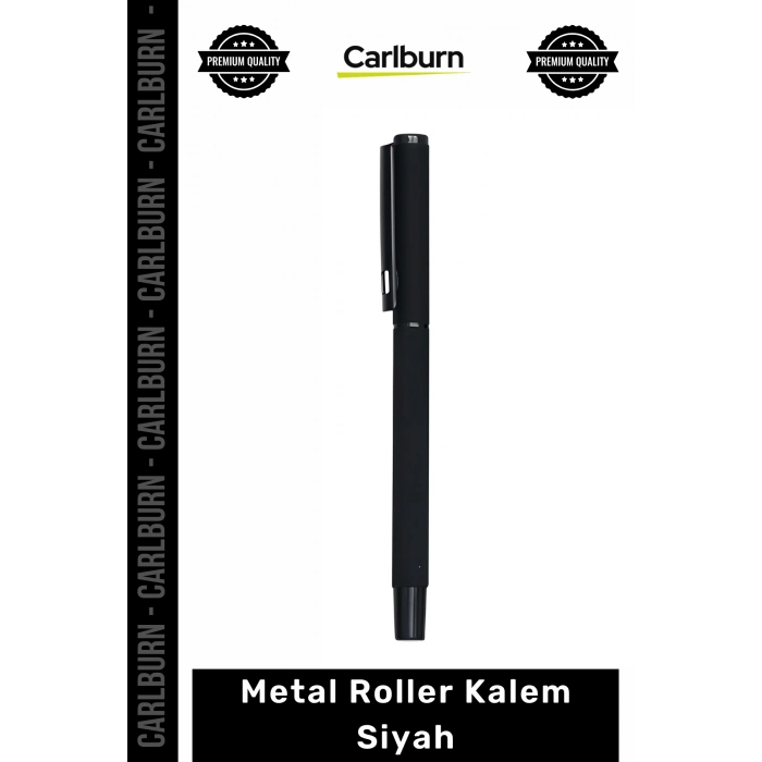 Özel Üretim Lüks Promosyon Kurumsal Ofis Hediyelik Şık Tasarım Kaliteli Metal Roller Kalem Siyah