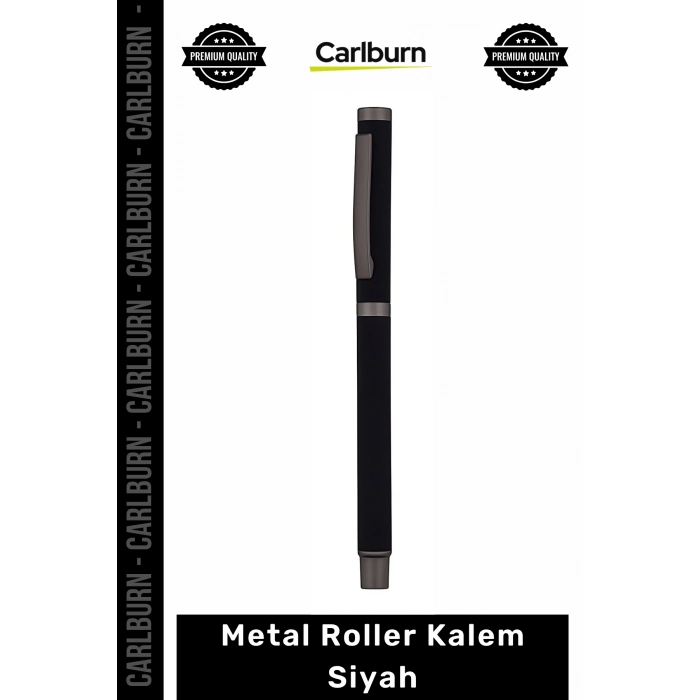 Özel Üretim Lüks Promosyon Kurumsal Ofis Hediyelik Şık Tasarım Kaliteli Metal Roller Kalem Siyah