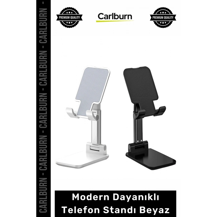 Özel Üretim Masaüstü Portatif Ayarlanabilir Ergonomik Şık Modern Dayanıklı Telefon Standı Beyaz