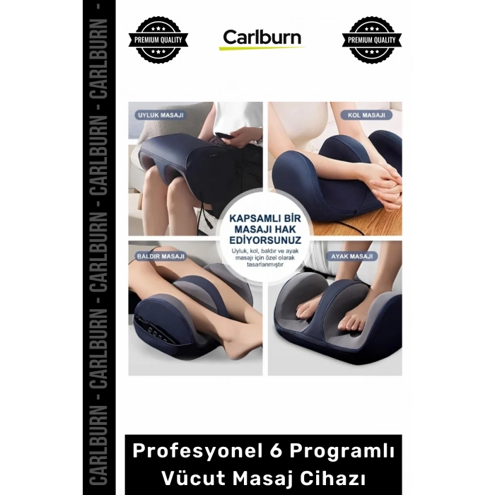 Özel Üretim Ayak Bacak Isı Terapili Ergonomik Kumandalı Profesyonel 6 Programlı Vücut Masaj Cihazı