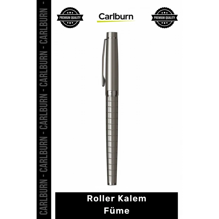 Özel Üretim Dayanıklı Metal Gövde Ergonomik Tasarım Şık Ofis Hediyesi Prestijli Roller Kalem Füme