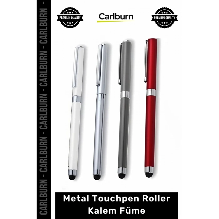 Özel Üretim Kaliteli Profesyonel Kurumsal Hediye Modern Lüks Şık Metal Touchpen Roller Kalem Füme